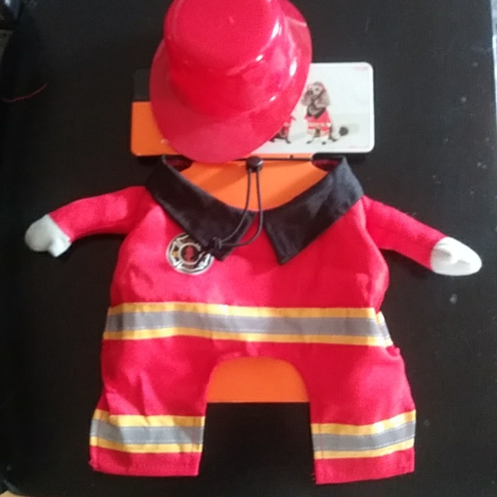 Small Firefighter Dog Halloween Reflective Costume